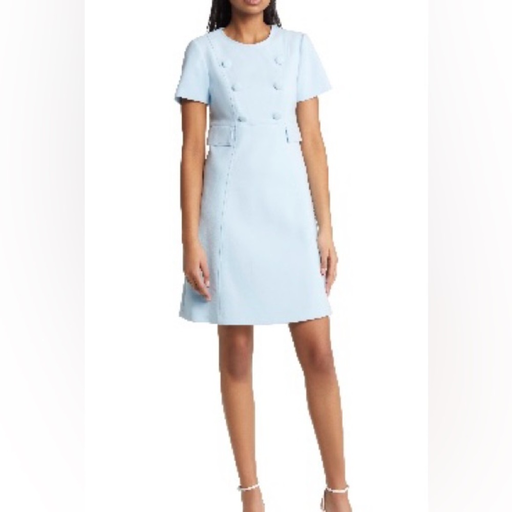 Eliza J Light Blue A-Line Dress
